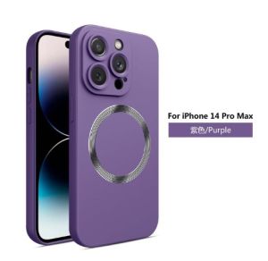 FLOVEME Luxury Liquid Silicone Magnetic Phone Case For iPhone 14 13 12 11 Pro Max Lens Protection Solid Color Back Cover For iphone 7 8 Plus X XR XS Max