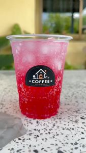 สติ๊กเกอร์ติดแก้วกาแฟ ไดคัทพร้อมใช้งาน กันน้ำ100% (10แผ่น เปลี่ยนชื่อได้) v10