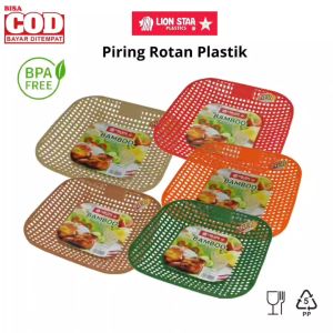 Lion Star Piring Rotan Plastik Bamboo T-45 Bamboo Plate Large