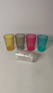 Rhombus Design Plastic Cup Durable - Colorful Drinkware with Geometric Pattern for Everyday Use
