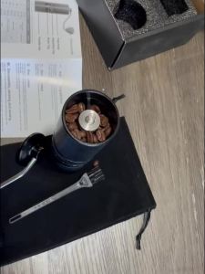 Portable Hand Coffee Bean Grinder with 60 Adjustable Settings 7-Axis SUS420 Stainless Steel Burrs Labor-Saving Crank Handle