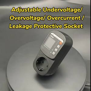 jiu ji | Automatic Voltage CurrentRefrigerator Protector Socket AC 220V Adjustable 1-16A Power Surge Protector