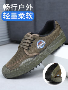 Outdoor Low-Top Canvas Shoes Comfortable Breathable Anti-Slip Wear-Resistant Rubber Outsole Climbing Working Shoes Soft Bottom