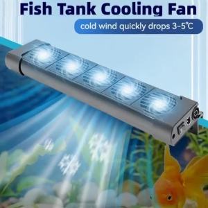 2/3/4/5/6 Fan Heads Silent Fish Tank Cooling Fan 135°Rotation Aquarium Cooling And Heat Dissipation Automatic Cooling Fan
