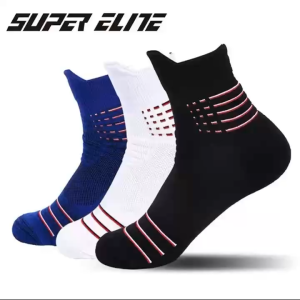 Outdoor sports cotton socks non-slip shock absorption mens sports basketball socks