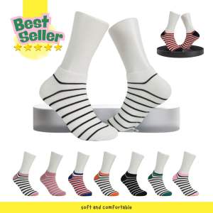 Kaos Kaki Pendek Stripe Garis Pria Wanita - Hosela Project