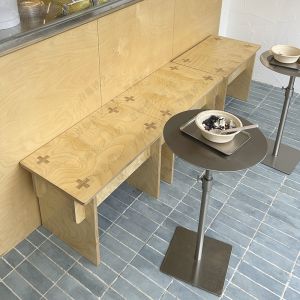 Ocean Theme Coffee Milk Tea Shop Combination Sofa Seat Hotel Lobby Rest Bench Customizable Wooden Furniture Series