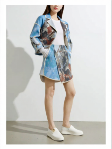 Autumn Winter Women Vintage Jacquard A-Line Skirt
