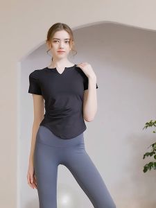 Áo Thun Thể Thao Tay Ngắn DX-815 Có Mút Lót Thiết kể Cổ V Nhún eo Vạt Bầu Siêu Tôn Dáng