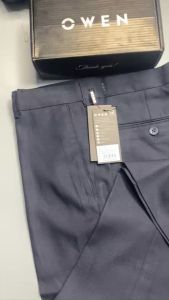 Quần Âu OWEN chất Nano mềm siêu nhẹ form ôm trẻ trung màu tím than OTR512