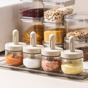 Seasoning Bottle with Extendable Spoon Seasoning Salt Container