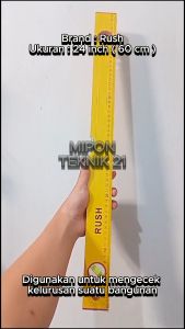 RUSH Waterpass 30 45 60 cm Waterpas Pengukur Kerataan Kelurusan Bangunan