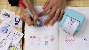 Phomemo M02X Pocket Photo Printer Portable HD Bluetooth Label Sticker Maker Machine Mini Inkless Thermal Printer Great For Picture Study Notes Plan DIY Design Logo Journal Logo Gift