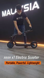 NEON X1 Premium Electric Scooter (30km/h 350W 25km Range) Free Gift