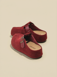 Josiny | Elevating Red Benming Year Birkenstock Shoes Thick Bottom Spring Slip-On