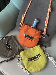 Original Dopaamine Niche Design round Crossbody Bag for Women Tennis Racket Bag Ping Pong Racket Bag Casual Nylon Fabric