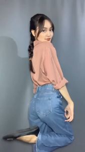 Kem Kemeja Wanita Lengan 3/4 Kekinian