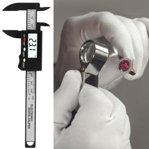 0-100mm Tiny Digital Calipers Digital Vernier Calipers Stainless Steel Micrometer Measuring Tool Depth Ruler Measuring Tool