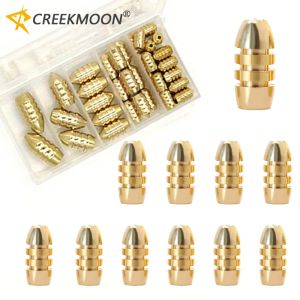 5 Sizes Fishing Copper Sinkers Set Weights 1.8-10g 21pcs Smooth Surface Reduces Resistance Sinker for Drop Bass Fishing Tackle