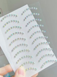 XINGX Stick-on Crystals Face Eye Corner Light Diamond Rhinestone Kids Face Ornament Makeup Broken Diamond Sticker Stage Makeup Rhinestone