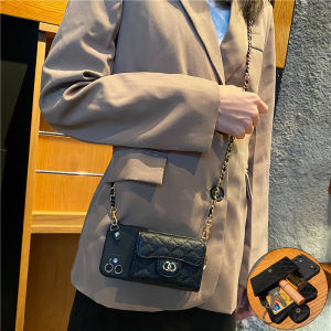 Luxury Fragrance Style Phone Case for  12 Promax Crossbody Womens Wallet Type Protective Cover with Lanyard Fashionable