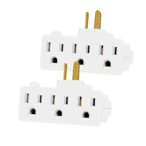 Ổ Cắm Tường 3 Lỗ Xoay 180 Độ Đạt Chuẩn ETL 3 Chấu Có Tiếp Địa Dùng Trong Nhà Chuẩn Mỹ Màu Trắng Dùng Cho Dân Dụng