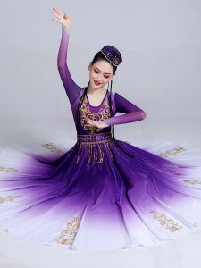 Womens Uygur Dance Performance Costume New Style Large Skirt Solo Dance Show Clothing Ethnic Minority Stage Outfit