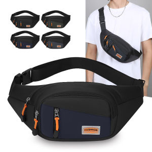Mens Sporty Fashion Chest Bag Single Shoulder Sling Bag Mobile Phone Waist Bag for Commuting And Running Multifunctional