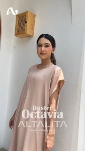 Altalita - Daster Octavia Polos Cringkle Airflow Lengan Pendek Jumbo Busui Selutut Non Ruffle
