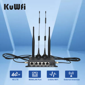 other | KuWIF Industrial 4G LTE Router WR181 - 300Mbps WiFi Global Bands Metal Case -20~50°C 1WAN+4LAN for M2M/Video Surveillance
