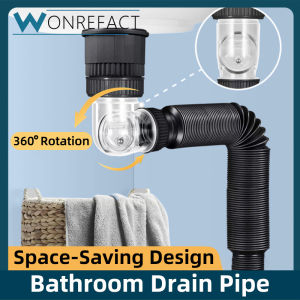Bathroom Sink Drain Flexible Stretchable Odor-proof Insect-proof Filter Pipe Universal Size Hose Quick Installation