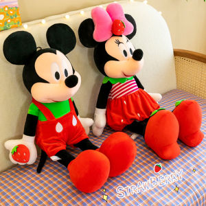 40-70cm Classic Couples Strawberry Minnie Mickey Mouse Kawaii Stuffed Plush Toy Pillow Doll Birthday Girlfriend Girl Xmas Gift