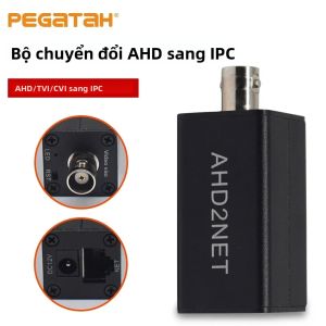 Bộ Chuyển Đổi Camera AHD/TVI/CVI 1080P HD Sang IPC Bộ Chuyển Đổi ONVIF Giúp Camera AHD Hoạt Động Với Hệ Thống NVR Camera IP Mini Kim Loại Đen