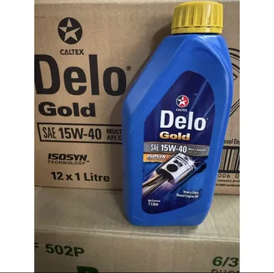 CALTEX Delo Gold Multigrade SAE 15W40 Heavy Duty Diesel Engine Oil. ISOSYN Technology.