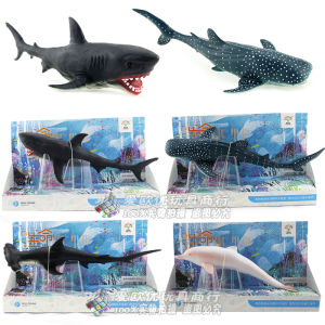 Soft Rubber Shark Toy Great White Shark Artificial Science and Education Marine Animal Doll Killer Whale Static Model Hammerhead Shark Dolphin