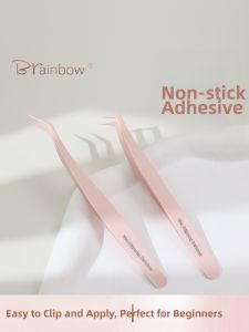 Brainbow | Anti-stick Eyelash Tweezers Precise Beginner-friendly