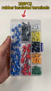 280Pcs Boxed Assorted Insulation HeatShrink Tube + Terminal Wire Connector Spade Set