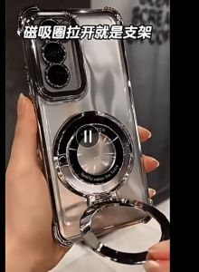 Case Vivo V60 Pro V 60 V50 Lite 5G Case with Magnetic Stand Holder Soft Shockproof Clear Luxury New Design
