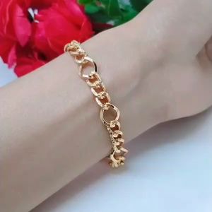 Gelang Jurai Simpel Silver Perhiasan Aksesoris Lapis Emas Terlaris Tidak Mudah Luntur G18-40CA