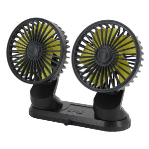 Dual Head Car Fan 12V 24V Adjustable Speed Auto Cooler Vehicle Air Circulator for Better Ventilation