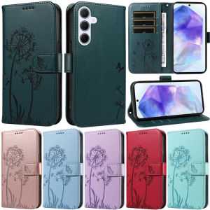 Luxury Flip case For Samsung Galaxy A05S A51 A71 A22 4G A32 4G A12 A13 A14 5G A03 Core A04e A22 5G A51 5G A71 5G A05 A03 A32 5G Dandelion Wallet Leather Protect Stand Cover Case