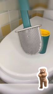 NEW 609+แปรงขัดห้องน้ำ แปรงล้างห้องน้ำ แปรงขัดส้วม ที่ขัดห้องน้ำ ทำความสะอาดห้องน้ำ ที่ขัดส้วม พร้อมที่เก็บ ไม่เจาะผนัง