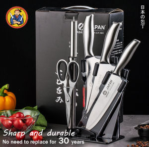 Made in Japan Kitchen Knife Heavy Duty Set Original 6 pcs with Acrylic Knife Holder /Stainless Knives Set Made in Japan