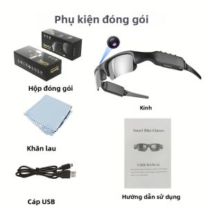 HD 1080P WiFi Kính Camera Ống Kính Phân Cực Ngoài Trời Xe Đạp Xe Máy Thể Thao Cam Bảo Vệ An Ninh Kính Mát Máy Quay Video