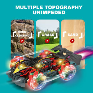 NEW F1 Drift RC Car with LED Light Wheel Music 2.4G Glove Gesture Wireless Remote Control Electrospray Stunt Car  4WD Toys