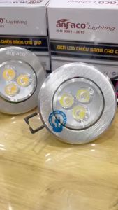 Đèn LED mắt ếch 3W ANFACO ánh sáng trắng/vàng - Hàng chính hãng