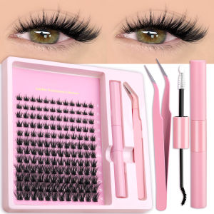 Veltrinay DIY Lash Extension Kit Natural Volume Includes Eyelash Tweezers Bonding Glue For Salon-Quality Results at Home Makeup