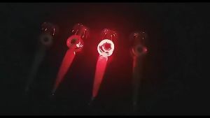 (Flash sale)7.5CM Umpan mata Cumi lampu LED RGB memancing cumi-cumi eging Merah / Hijau