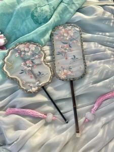 Quạt Tay 15cm Phong Cách Trung Hoa Cổ Điển Quạt Giấy Dệt Lụa Quạt Tre Quạt Nhún Nhảy Khiêu Vũ Trang Trí Nhà Phụ Kiện