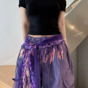 Hip Hop Jazz Dance Sequin Tassel Waist Chain Skirt Belly Dance Trendy Streetwear Bright Sparkling Assorted Colors One Size Fits All